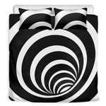 Black And White Optical Illusion Print Duvet Cover Bedding Set