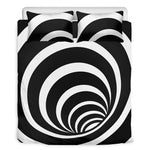 Black And White Optical Illusion Print Duvet Cover Bedding Set