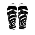 Black And White Optical Illusion Print Flip Flops