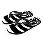 Black And White Optical Illusion Print Flip Flops