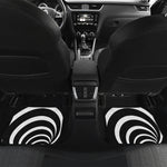 Black And White Optical Illusion Print Front and Back Car Floor Mats