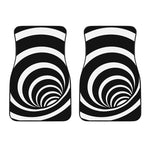 Black And White Optical Illusion Print Front Car Floor Mats