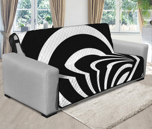 Black And White Optical Illusion Print Futon Protector