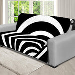 Black And White Optical Illusion Print Futon Protector