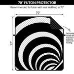 Black And White Optical Illusion Print Futon Protector