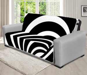 Black And White Optical Illusion Print Futon Protector