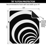 Black And White Optical Illusion Print Futon Protector