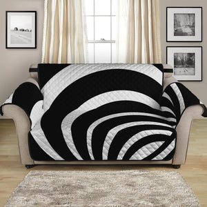 Black And White Optical Illusion Print Loveseat Protector