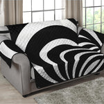 Black And White Optical Illusion Print Loveseat Protector