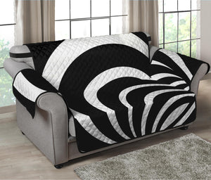 Black And White Optical Illusion Print Loveseat Protector