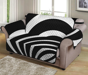 Black And White Optical Illusion Print Loveseat Protector