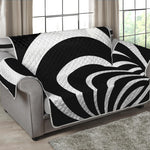 Black And White Optical Illusion Print Loveseat Protector