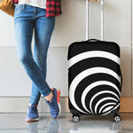 Black And White Optical Illusion Print Luggage Cover