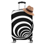 Black And White Optical Illusion Print Luggage Cover