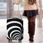 Black And White Optical Illusion Print Luggage Cover
