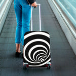 Black And White Optical Illusion Print Luggage Cover