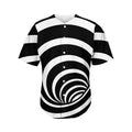 Black And White Optical Illusion Print Men's Baseball Jersey