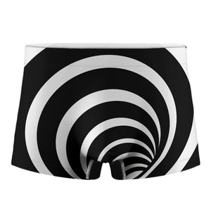 Black And White Optical Illusion Print Men's Boxer Briefs