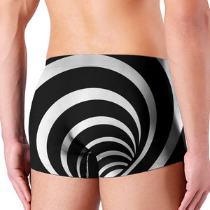 Black And White Optical Illusion Print Men's Boxer Briefs