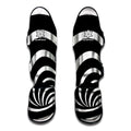 Black And White Optical Illusion Print Muay Thai Shin Guards