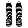 Black And White Optical Illusion Print Muay Thai Shin Guard