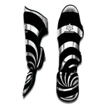 Black And White Optical Illusion Print Muay Thai Shin Guard