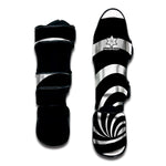 Black And White Optical Illusion Print Muay Thai Shin Guard