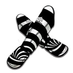Black And White Optical Illusion Print Muay Thai Shin Guard
