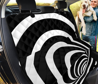 Black And White Optical Illusion Print Pet Car Back Seat Cover