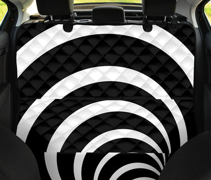 Black And White Optical Illusion Print Pet Car Back Seat Cover
