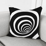 Black And White Optical Illusion Print Pillow Cover