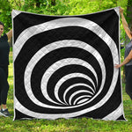 Black And White Optical Illusion Print Quilt