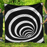 Black And White Optical Illusion Print Quilt
