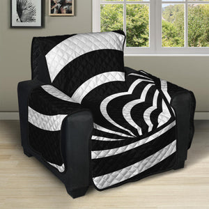 Black And White Optical Illusion Print Recliner Protector