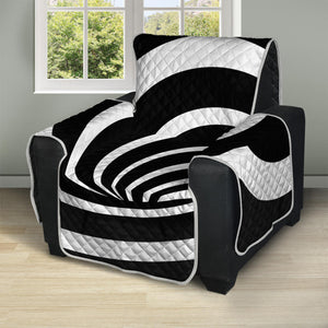 Black And White Optical Illusion Print Recliner Protector