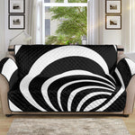 Black And White Optical Illusion Print Sofa Protector