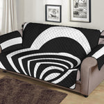 Black And White Optical Illusion Print Sofa Protector