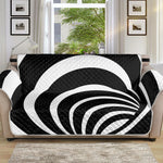 Black And White Optical Illusion Print Sofa Protector