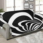 Black And White Optical Illusion Print Sofa Protector