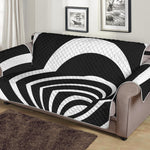 Black And White Optical Illusion Print Sofa Protector