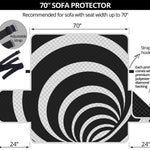 Black And White Optical Illusion Print Sofa Protector