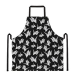 Black And White Origami Pattern Print Apron