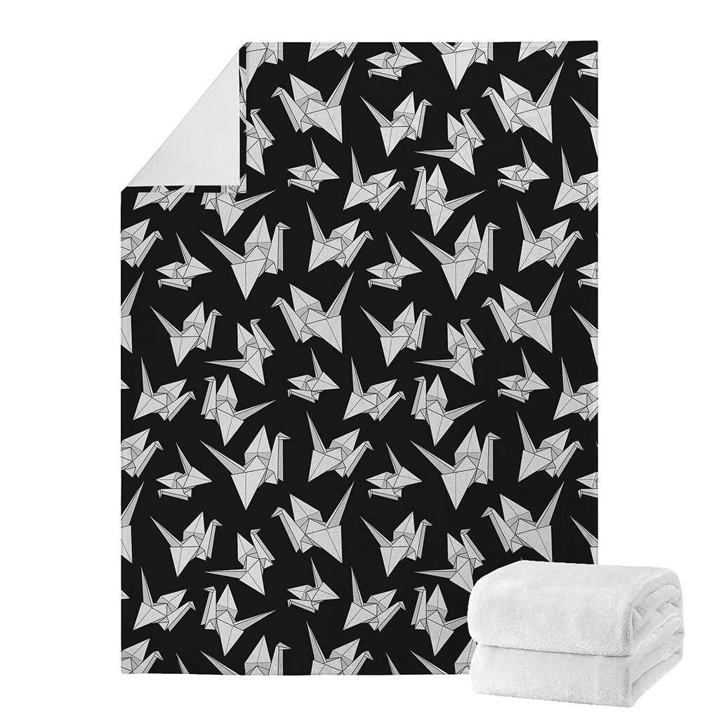 Black And White Origami Pattern Print Blanket