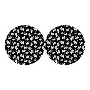 Black And White Origami Pattern Print Car Coasters