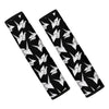 Black And White Origami Pattern Print Car Seat Belt Covers