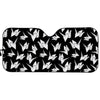 Black And White Origami Pattern Print Car Sun Shade