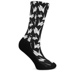 Black And White Origami Pattern Print Crew Socks