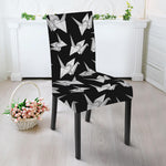 Black And White Origami Pattern Print Dining Chair Slipcover
