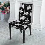 Black And White Origami Pattern Print Dining Chair Slipcover