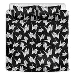 Black And White Origami Pattern Print Duvet Cover Bedding Set